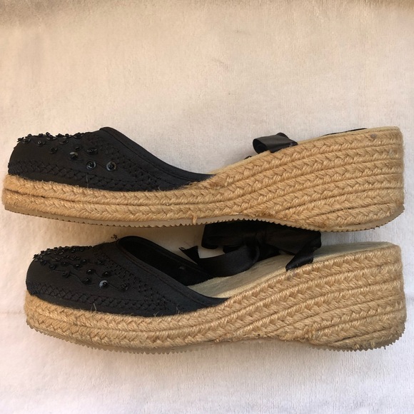 Close-Toed Lace up Espadrilles Wedge Sandals - Picture 9 of 10